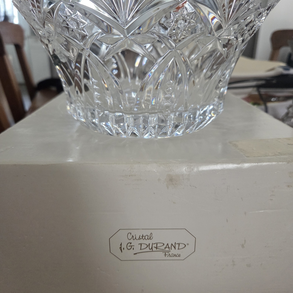 J G Durand France 9" Crystal Bowl